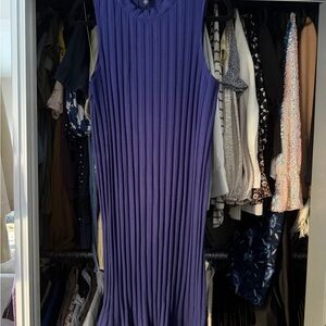 Eileen Fisher Purple Ribbed Dress